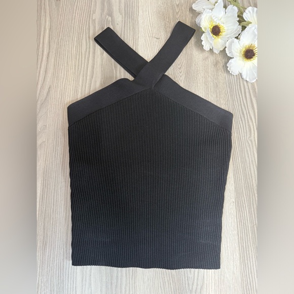 Babaton Black Ribbed Tank Top - Picture 4 of 8